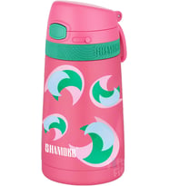 Çocuk 350 Ml Pipetli Paslanmaz Çelik Termos Bpa İçermez 7 Renk (Koyu Pembe)