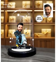 KİŞİYE ÖZEL VESPA MOTOR TASARIMLI IŞIKLI KARİKATÜR FANUS BİBLO FN109