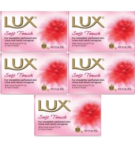 Lux Sabun 80GR Soft Touch (Yumuşak Dokunuş) (5 Li Set)