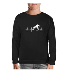 At 10 Siyah Çocuk Sweatshirt