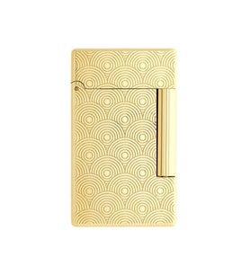 S.T. Dupont Initial Guilloche Gold Daire İşlemeli Puro Çakmağı 20845