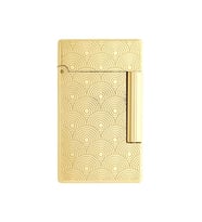 S.T. Dupont Initial Guilloche Gold Daire İşlemeli Puro Çakmağı 20845