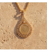 Altın Kaplama Yarım Altınlı Kolye  45 CM BND-227