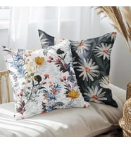 eJOYA Çiçek Tasarımlı 2'li Yastık İçi Ve Kırlent Kılıfı 45cm 113571