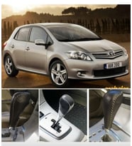 Toyota Uyumlu Auris 2007/12 Otomatik Vites Kılıfı El Yapımı Hakiki Deri (Düz Beyaz)