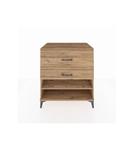 Kronos Şifonyer Tek Raflı 2 Çekmeceli 88x59x96 Çam-Çam