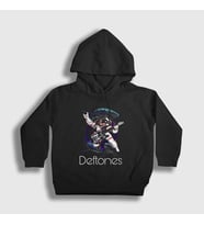 Presmono Unisex Çocuk Siyah Astronaut Deftones Kapüşonlu Sweatshirt 138361tt