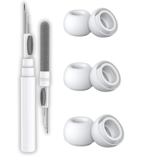 AirPods Pro 3 Uyumlu Toz Filtreli Premium Silikon Yedek Kulaklık Uçları Seti (S/M/L - AirPods Temizleme Kalemi)