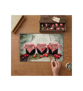 Kuşburnu Reçelleri- Meyve Reçeli Görseli Tasarımı 240 parça Ahşap Puzzle Ahşap Kutuda MP01303