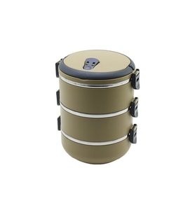 KAHVERENGİ 3LÜ SEFER TASI SAKLAMA KABI 1.8LT (5343)