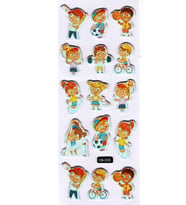 Sticker Kabartmalı Sticker Defter Planlayıcı Etiket (cb535) 16x7 cm- Sporcu Çocuklar