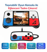 G9 Taşınabilir Oyun Konsolu 666 Oyun Dahili TV Bağlantılı Çift Kontrolcülü HD Ekranlı