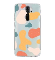 Xiaomi Redmi Note 8 Pro  Kamera Korumalı Kapak Grunge Tasarımlı Şeffaf  Kılıf