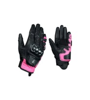 Motosiklet Kadın Eldiveni Carbon Titanium Full Koruma Deri Leather Motorcu Eldiven Pink
