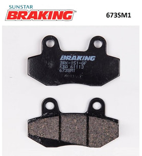 Braking 673Sm1 2001-2011 Hyosung RX 125 Uyumlu Ön Fren Balatası Yarı Metalik Bal