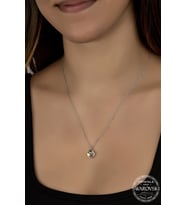 Union Swarovski Crystal Kadın Kalp Gümüş Kolye