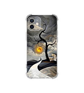 PrintiFy Apple iPhone 12mini ile Uyumlu Simya Serisi Sarmal Yolculuk Tasarımlı Uv Baskılı Köşe Korumalı Antişok Kılıf