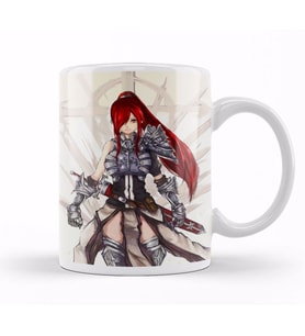 Erza Scarlet Fairy Tail Anime Battle Ready Kupa Bardak Porselen