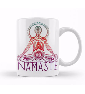 Namaste Yoga  Kupa Bardak Porselen
