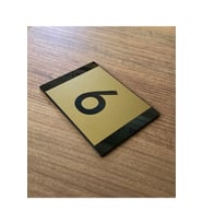 Minimal Gold Tasarım Apartman Kapı Numarası