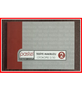 Tediye Makbuzu 14x20 cm boyutunda 2/50 Otokopili 1 Asıl 1 Suret 2 Nüsha 2 Adet