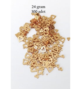 Oya Abiye Bileklik Kolye Pleksi Metalik Plastik Pul Altın Renk 24 gram 300 adet - BNC548