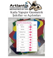 Katla Yapıştır Geometrik Şekiller ve Açılımları Seti 1 Paket Geometrik Cisimler Proje Tasarım Okul Sınıf Materyali (Çok Renkli)