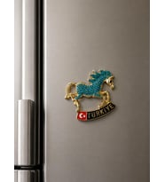 Magnet Kanatlı At Figürlü Taşlı Türkiye Buzdolabı Magneti – Dekoratif Hediyelik Souvenir
