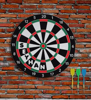 BK Gift Kişiye Özel İsimli Eğlenceli 40cm Dart Oyun Seti Model 1