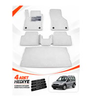 e-biz FORD TOURNEO-CONNECT (2002-2013) Uyumlu EVA Oto Paspas Bagaj Paspası Dahil Beyaz