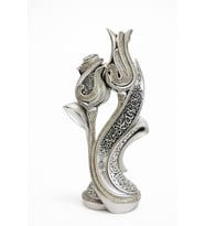 Lale Desenli Taşlı Dekoratif Biblo 30x15 cm