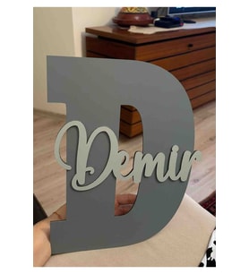 ÇOCUK VE BEBEK ODASI KAPI VE DUVAR SÜSÜ İSİMLİ PANO