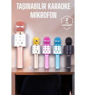Taşınabilir Bluetooth Karaoke Mikrofon: Hafıza Kart Girişli, Etkileyici Performans