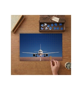 Pistteki Uçak Tasarımı 240 parça Ahşap Puzzle Ahşap Kutuda MP03907