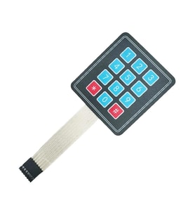 3x4 Membran Tuş Takımı Keypad(12 Buton) (Renksiz)