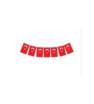 Vatan İpli Bayrak Büyük 50li 1 Paket 12cm X 19cm VT809