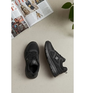 Elit ASPRT251 Erkek Klasik Sneaker Siyah - Füme
