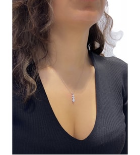 Orjinal Sertifikalı Swarovski Taşlı Gümüş Kolye