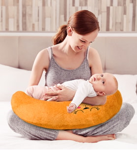 Bebek Emzirme Destek Ve Oturma Minderi Yastığı (Kahverengi)