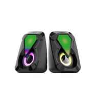 HADRON HD6054 Rgb Ledli 1+1 Bilgisayar Hoparlörü (Siyah)