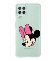 Samsung Galaxy A22  Kapak Minnie Mouse Tasarımlı Şeffaf Silikon Kılıf