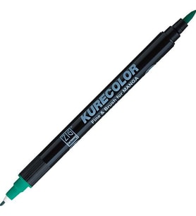 Zig Kurecolor Fine & Brush for MANGA Marker Çizim Kalemi 534 Turquoise Green 