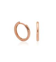 925 Ayar Küpe Rose Kaplama 15 mm Halka Küpe Kadın