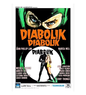 Diabolik (1968) Tablo Ahşap Poster Dekoratif
