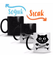 Kill All Men Kedi Cats Sihirli Kupa Bardak Porselen