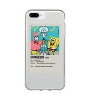 Iphone 7 Plus / 8 Plus Uyumlu Sunger Bob Minimalist Poster Desenli Şeffaf Telefon Kılıfı