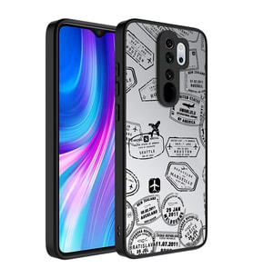 Xiaomi Redmi Note 8 Pro Kılıf Aynalı Desenli Kamera Korumalı Parlak Zore Mirror Kapak Seyahat