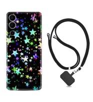 Tecno Pova Neo 2 Kılıf Silikon Boyun Askılı İpli Desenli Silikon Yıldızlar 1601