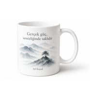 Sessizlik Temalı Baskılı Kupa Bardak Hediye Özel Tasarım Porselen Mug