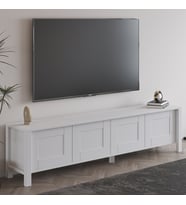 Vachel 4 Kapaklı Modern TV Sehpası (Beyaz)